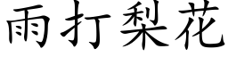 雨打梨花 (楷體矢量字庫)