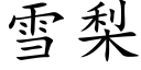 雪梨 (楷体矢量字库)