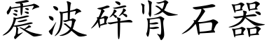 震波碎腎石器 (楷體矢量字庫)