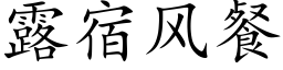 露宿風餐 (楷體矢量字庫)