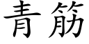 青筋 (楷体矢量字库)