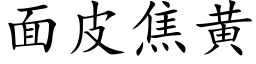 面皮焦黄 (楷体矢量字库)