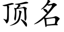 頂名 (楷體矢量字庫)