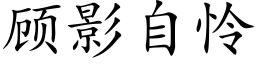 顧影自憐 (楷體矢量字庫)