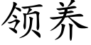 领养 (楷体矢量字库)