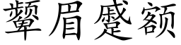 颦眉蹙额 (楷体矢量字库)