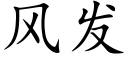 風發 (楷體矢量字庫)