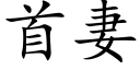 首妻 (楷体矢量字库)