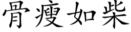 骨瘦如柴 (楷体矢量字库)