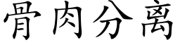 骨肉分离 (楷体矢量字库)