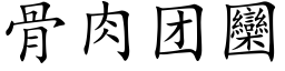 骨肉团圞 (楷体矢量字库)