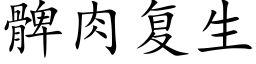 髀肉复生 (楷体矢量字库)