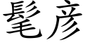 髦彦 (楷体矢量字库)