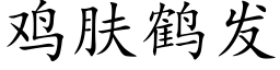 鸡肤鹤发 (楷体矢量字库)