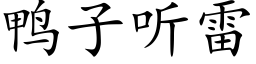 鸭子听雷 (楷体矢量字库)