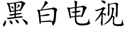 黑白電視 (楷體矢量字庫)