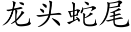 龍頭蛇尾 (楷體矢量字庫)